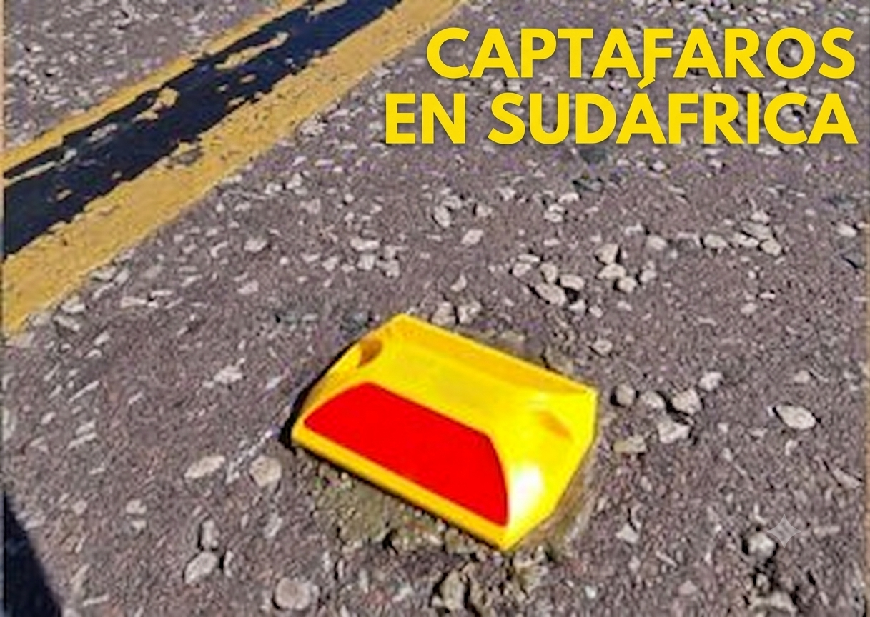 Tachas reflectivas en carreteras de Sudáfrica para mejorar la seguridad vial